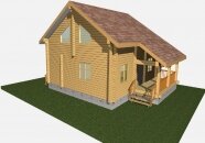 Проекты дачных домов и бань из профилированного бруса - Дом из бруса